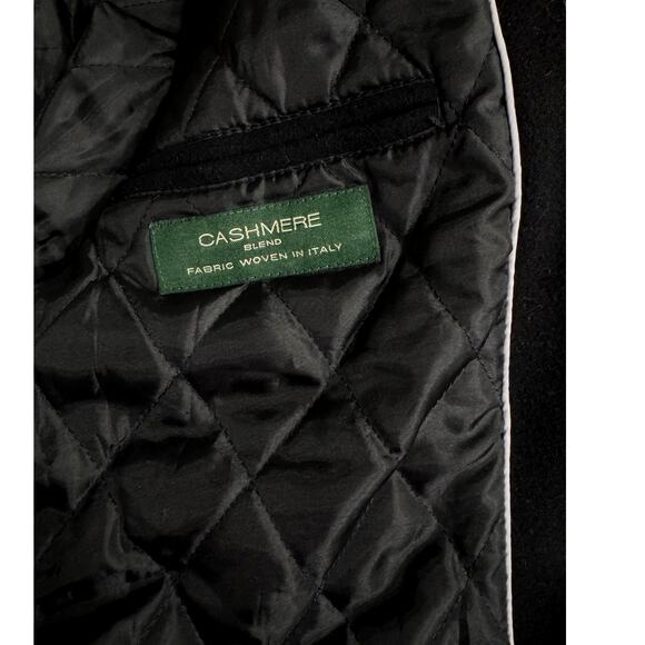 LAUREN RALPH LAUREN Mens Cashmere Blend Black Coat Jacket 44 - Picture 3 of 13